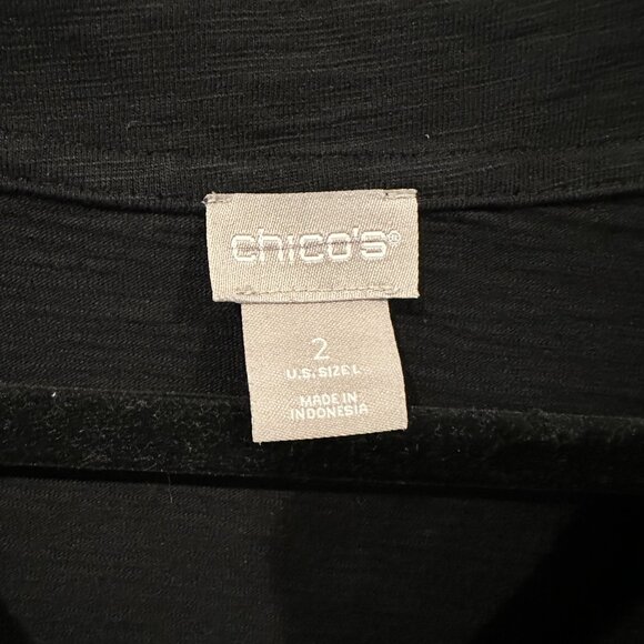 Chico's s Classic Black shirt - Picture 3 of 4